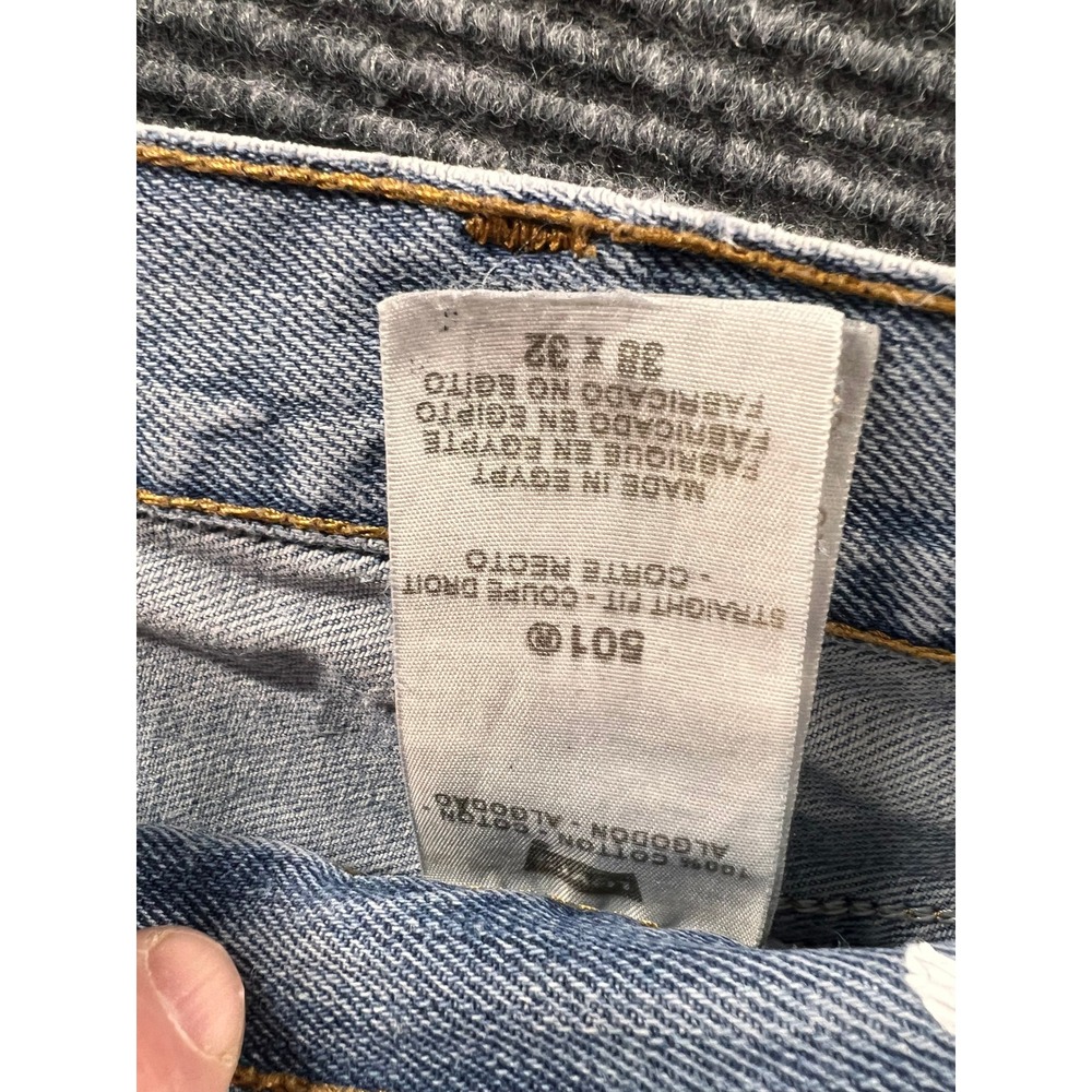 Vintage Levis 501 XX Jeans Mens 32x29 Light Wash USA Distressed Button Fly Denim - Picture 11 of 16